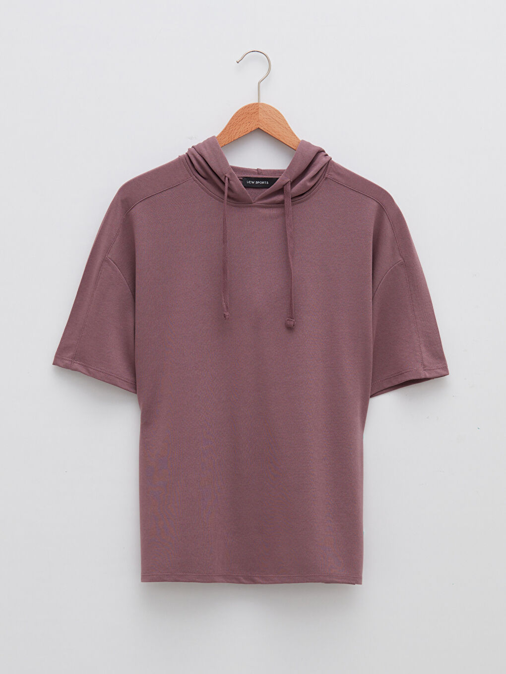 Спортна тениска с качулка, редовна кройка, къс ръкав за жени-5