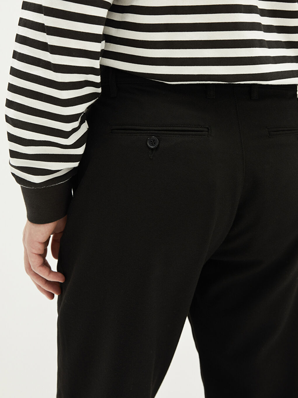 Siyah Regular Fit Gabardin Erkek Pantolon-4