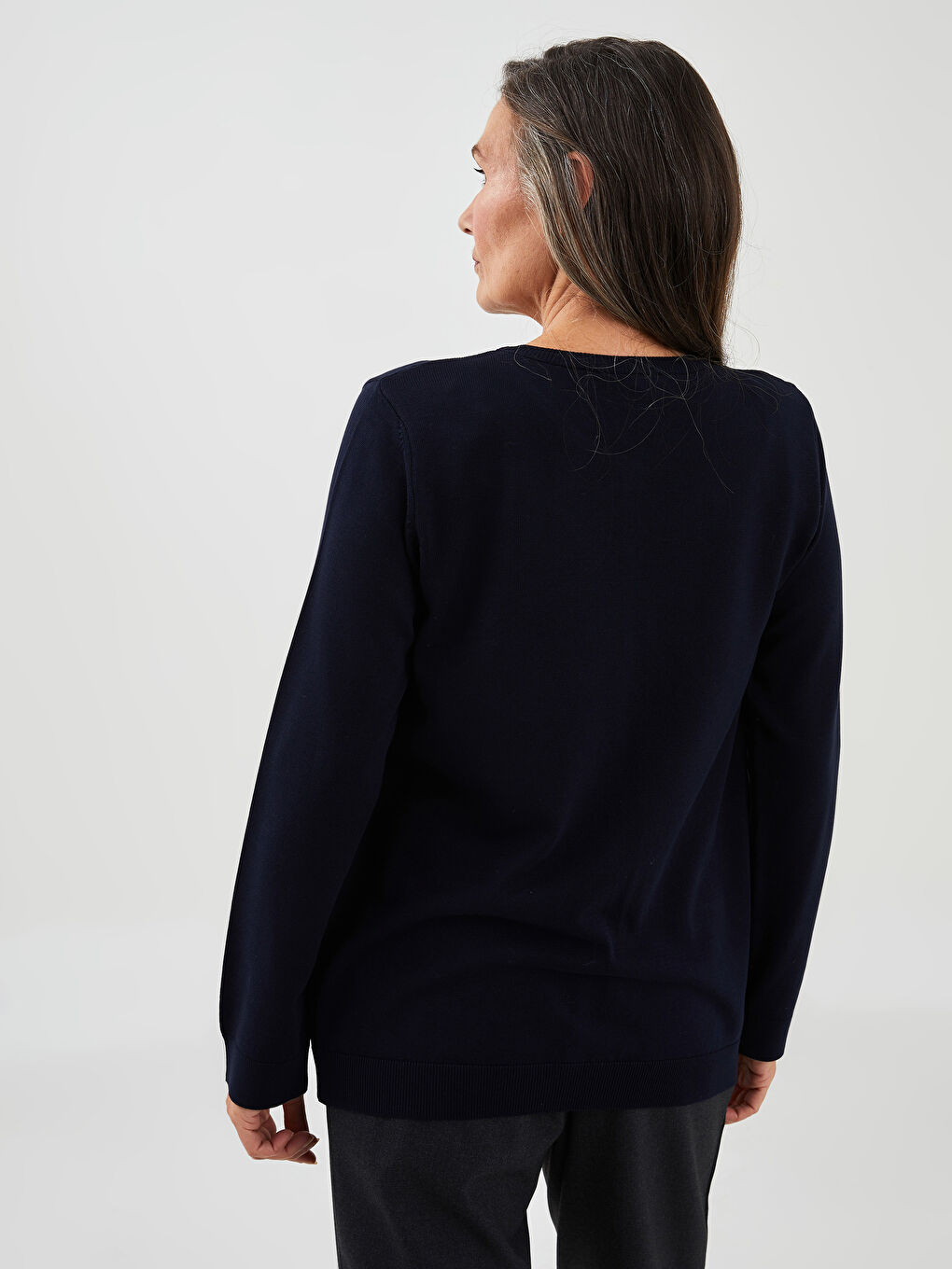 Crew Neck Rhinestone Embellished Women's Knitwear Cardigan-4