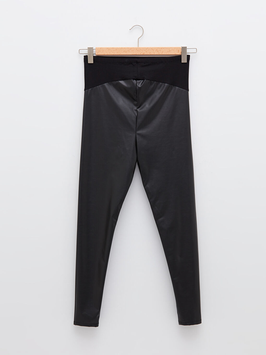 Belly Panel Plain Maternity Leggings-6