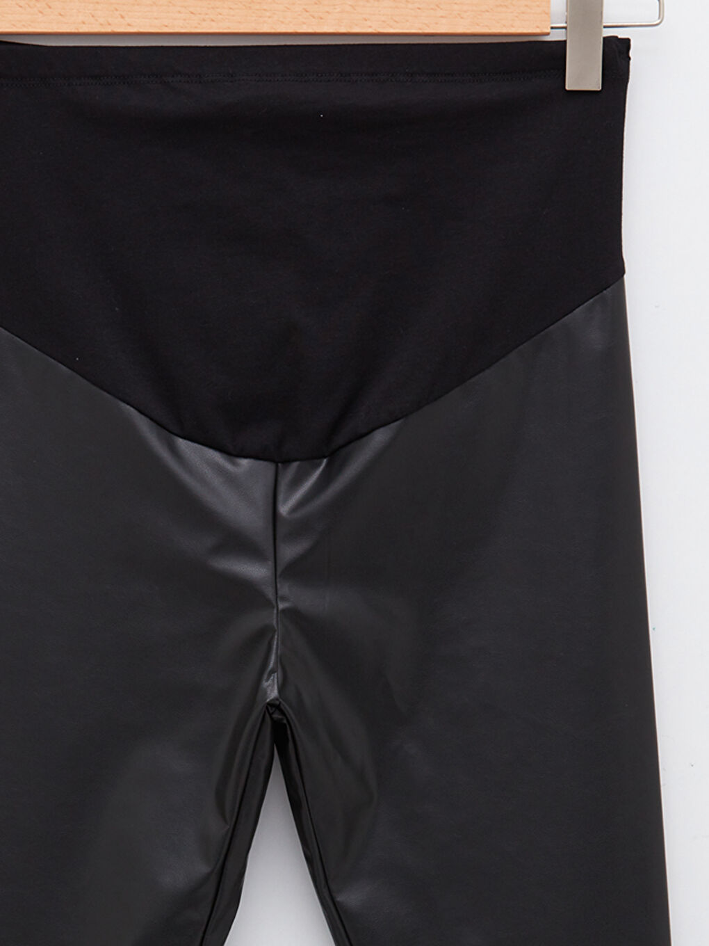 Belly Panel Plain Maternity Leggings-7