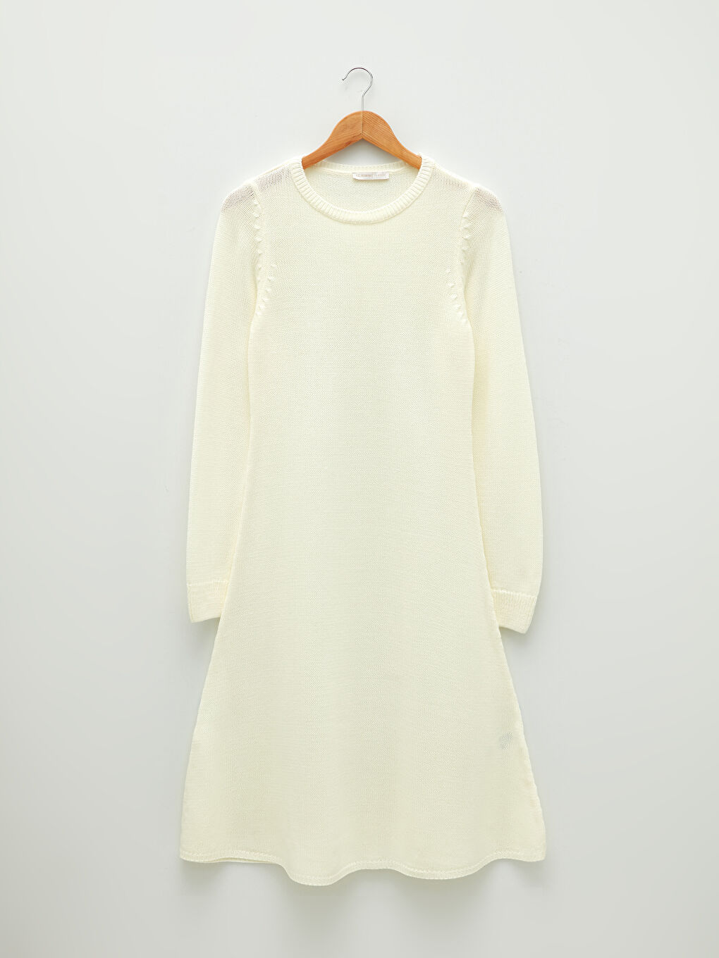 LCWAIKIKI Classic Crew Neck Plain Long Sleeve Women's Knitwear Dress -W1HJ00Z8-R9J