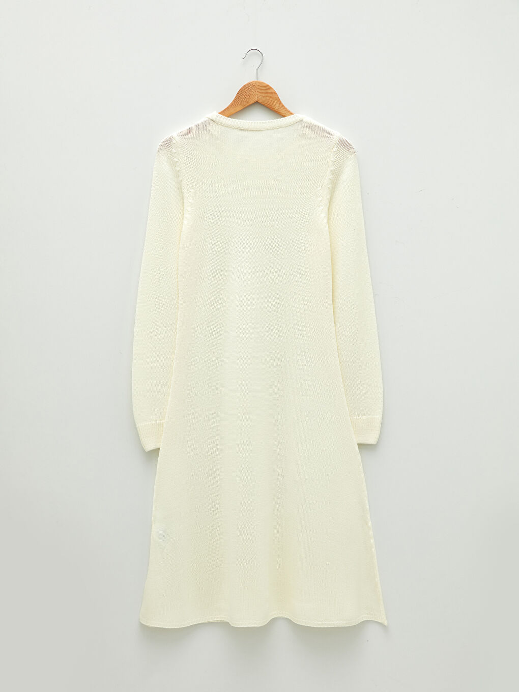 LCWAIKIKI Classic Crew Neck Plain Long Sleeve Women's Knitwear Dress -W1HJ00Z8-R9J