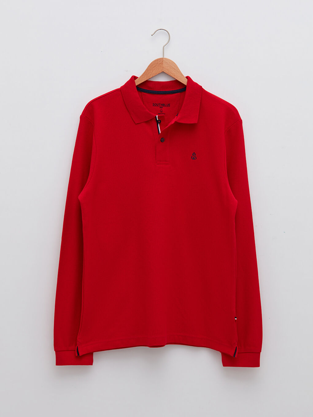 Polo Neck Long Sleeve Men's T-Shirt-4