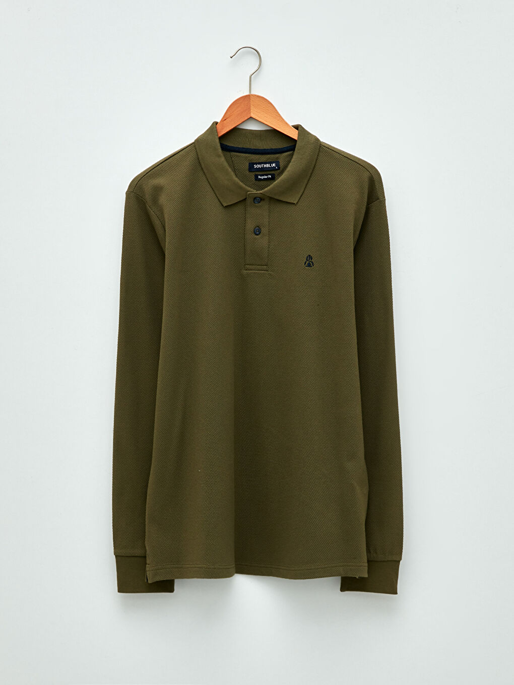 Polo Neck Long Sleeve Men's Sweatshirt-5