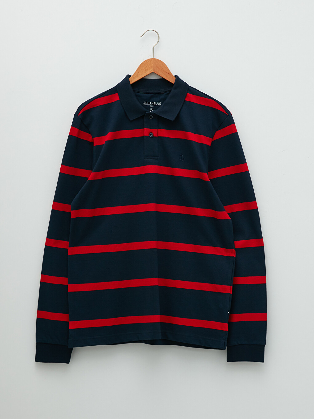 SOUTHBLUE Polo Yaka Uzun Kollu Çizgili Erkek Sweatshirt - W1HJ29Z8