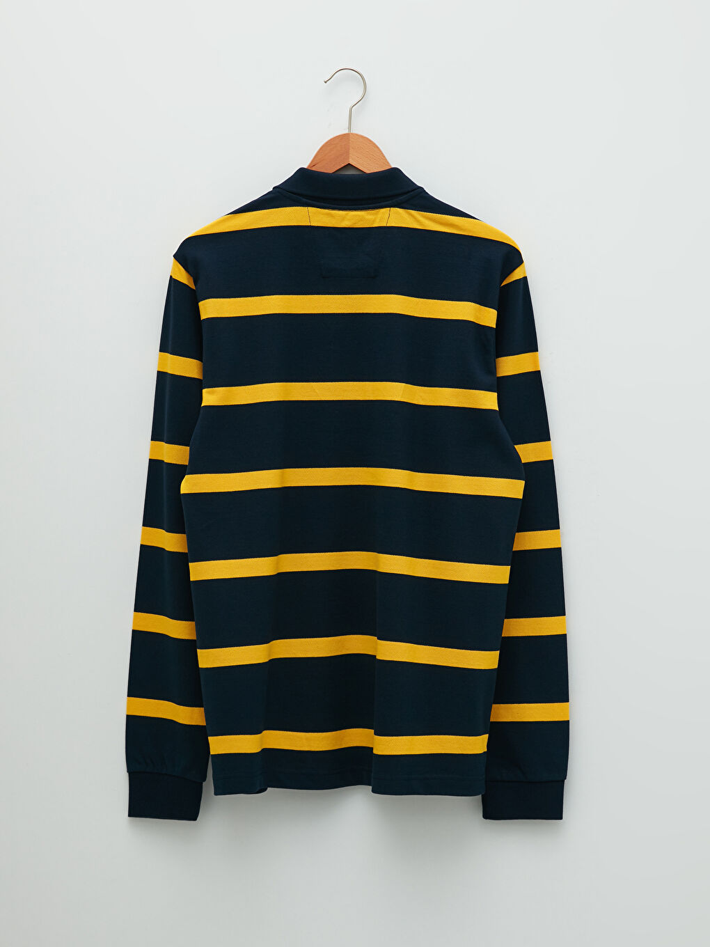 Hanorac cu Guler Polo, Mânecă Lungă, Vărgat, pentru Bărbați-6