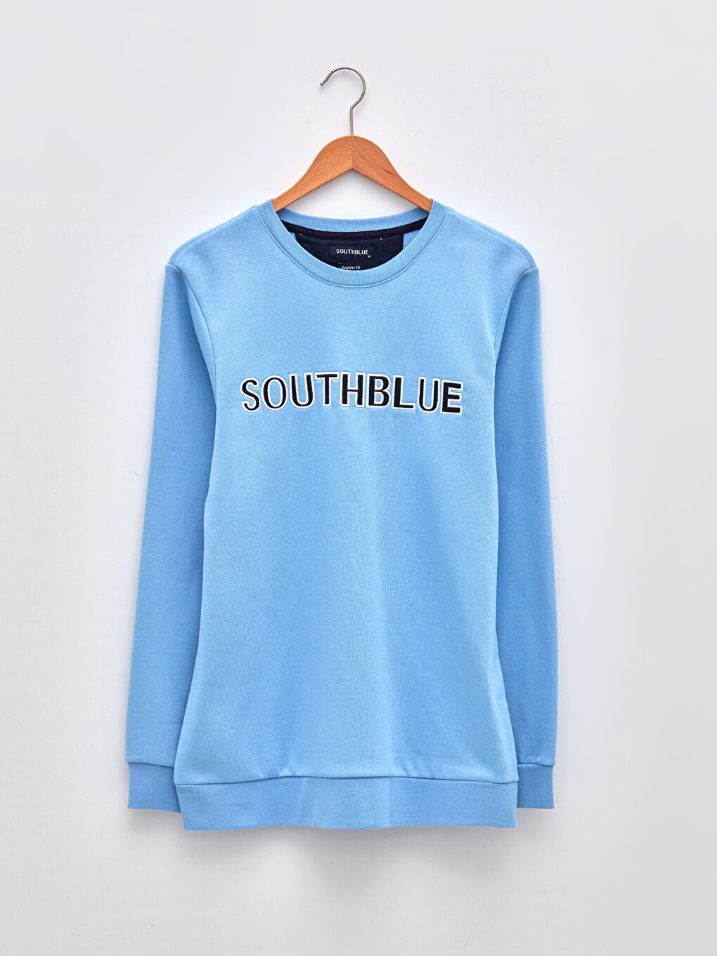 SOUTHBLUE Mavi Bisiklet Yaka Uzun Kollu Baskılı Erkek Sweatshirt - 4