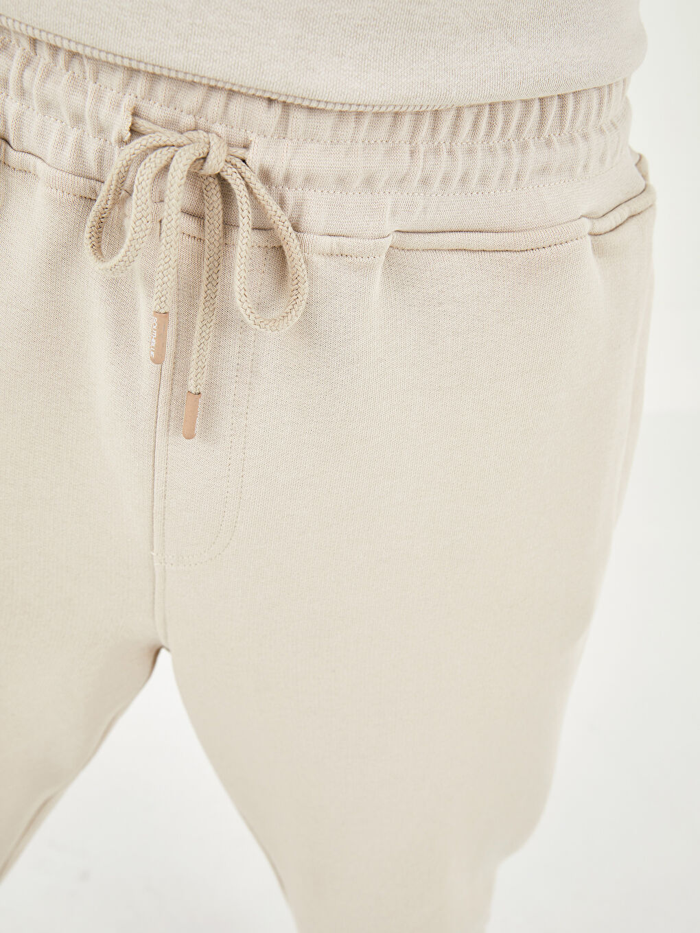 Bej Standart Kalıp Erkek Eşofman Altı-2