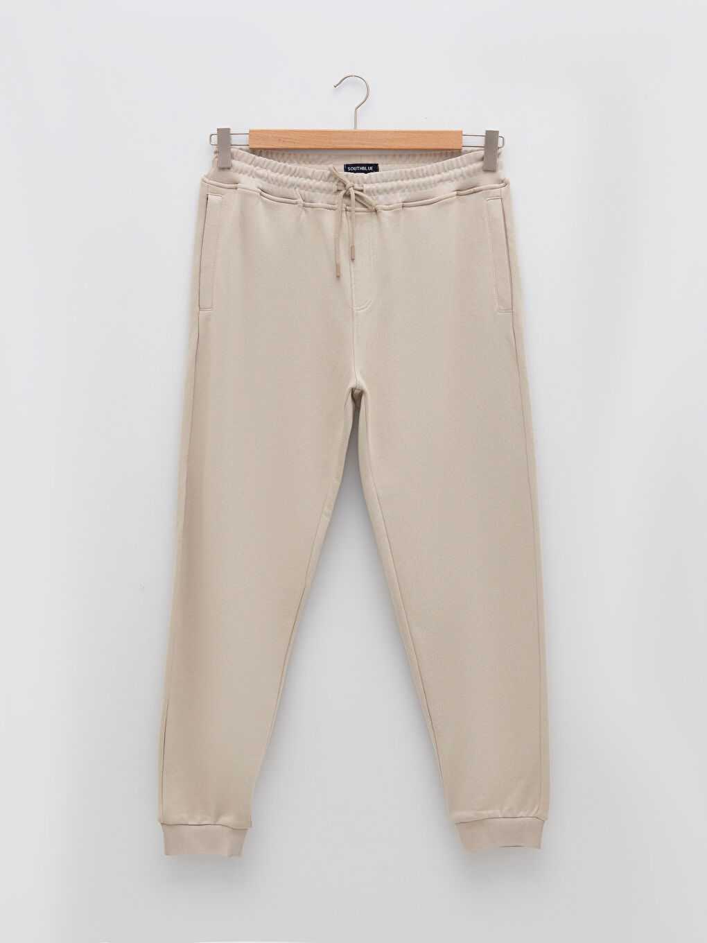 Bej Standart Kalıp Erkek Eşofman Altı-5