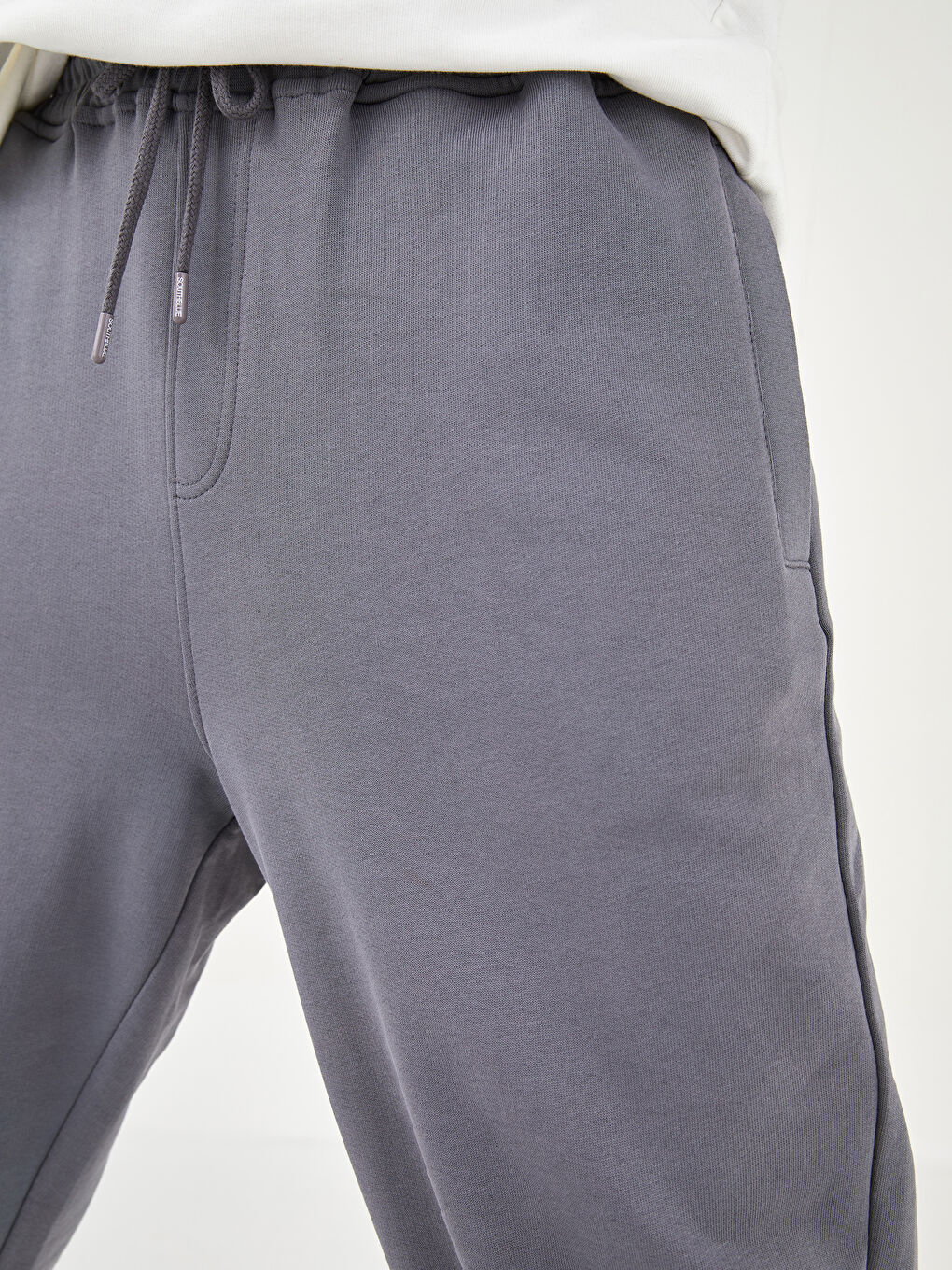 Gri Standart Kalıp Erkek Eşofman Altı-3