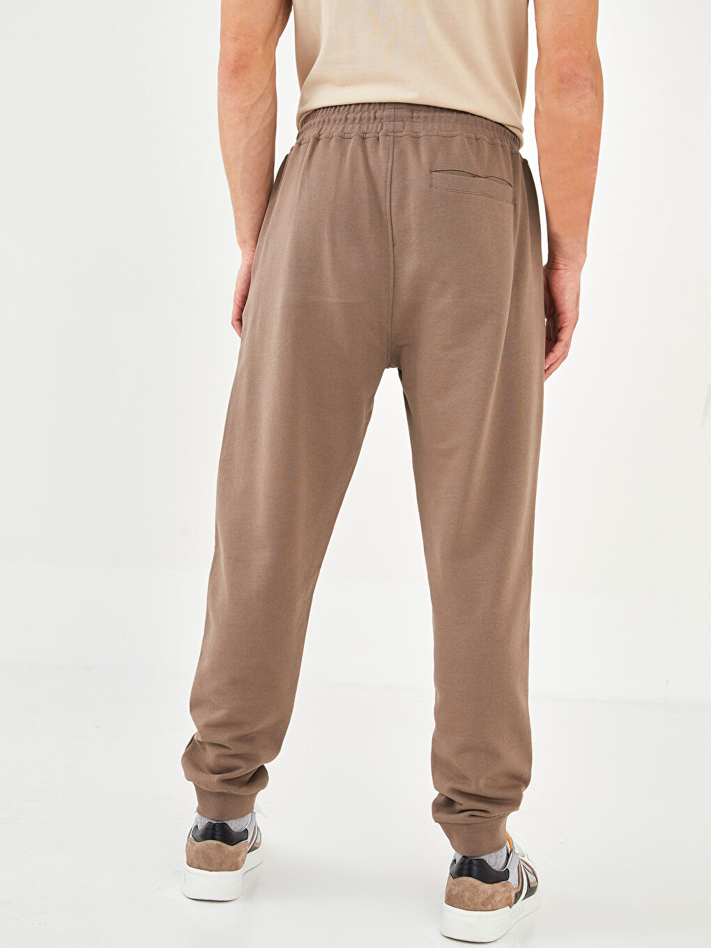 Kahverengi Standart Kalıp Erkek Eşofman Altı-5