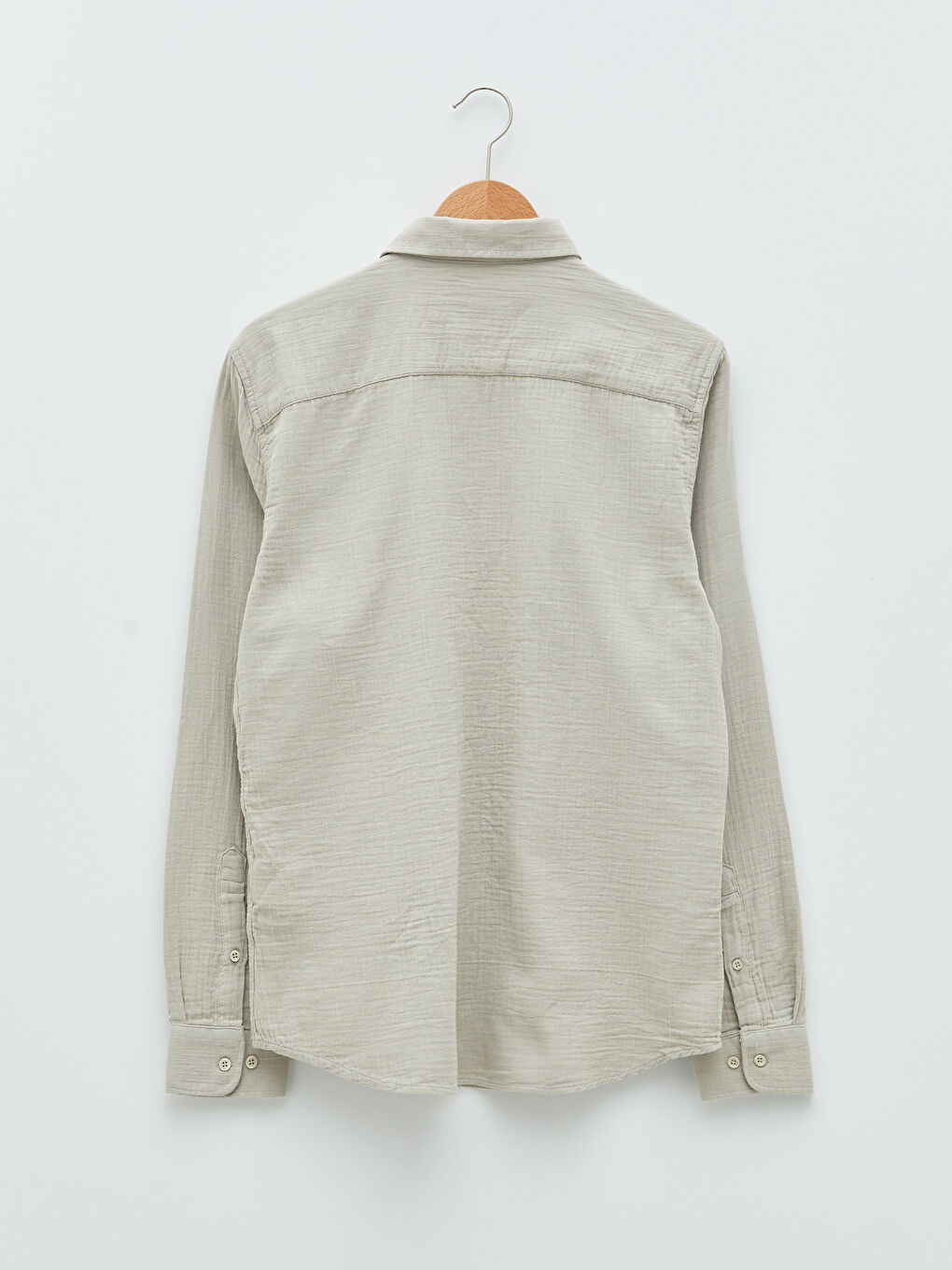 Yeşil Slim Fit Uzun Kollu Erkek Gömlek-6