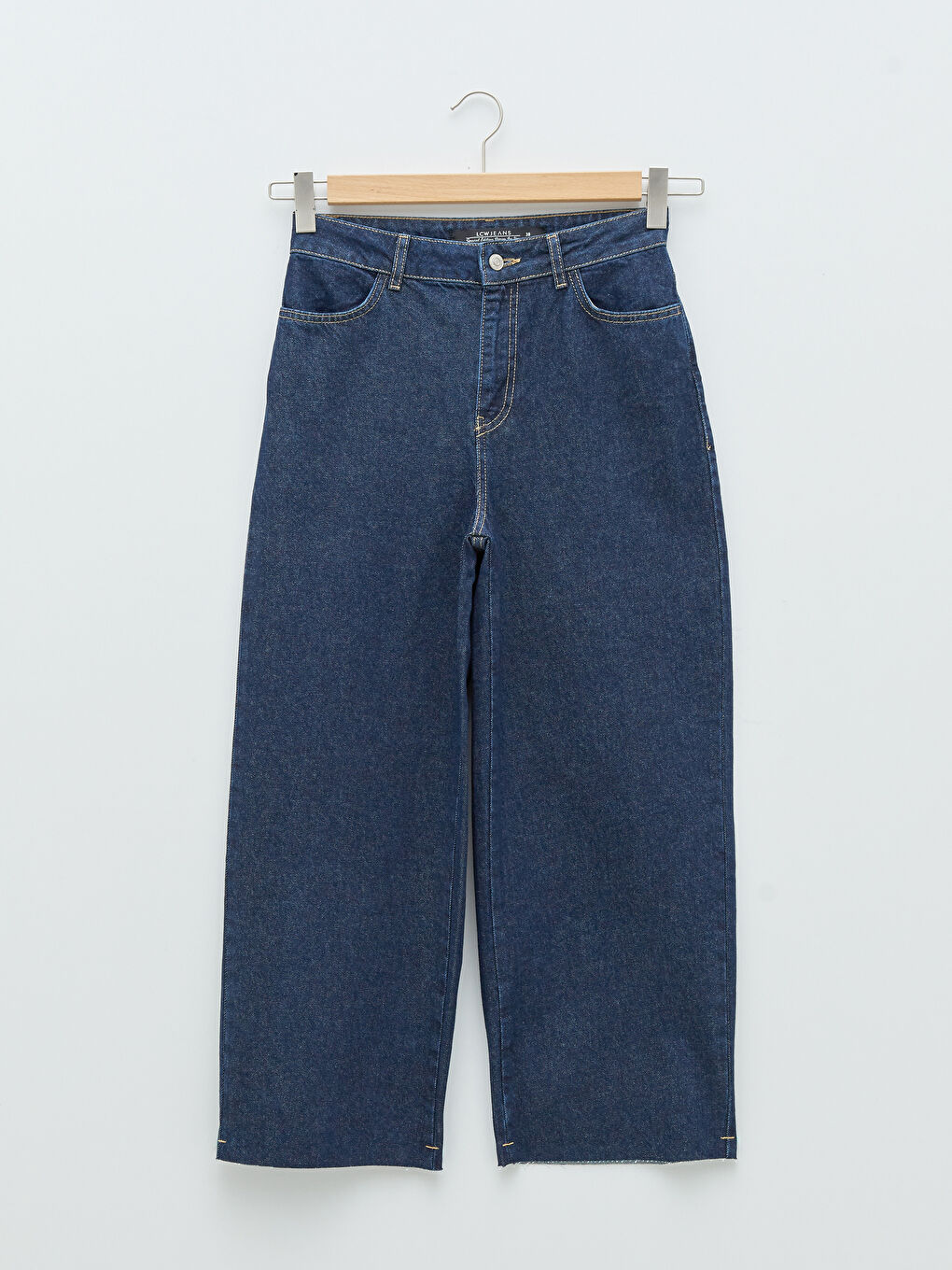 Blugi Rodeo cu Croială Standard și Picior Larg pentru Femei-5