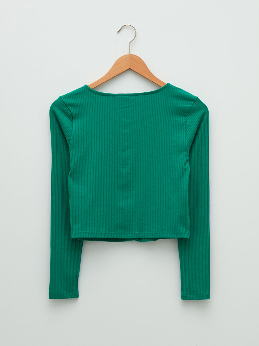 Crew Neck Self Patterned Long Sleeve Women's Cardigan-6