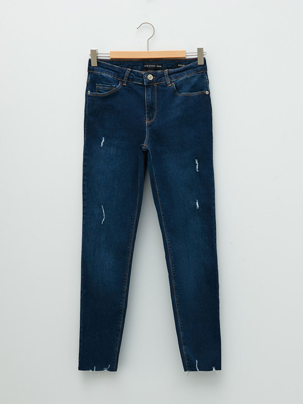 Normal Waist Mercury Skinny Fit Women's Rodeo Jean Trousers with Pocket Detail-5