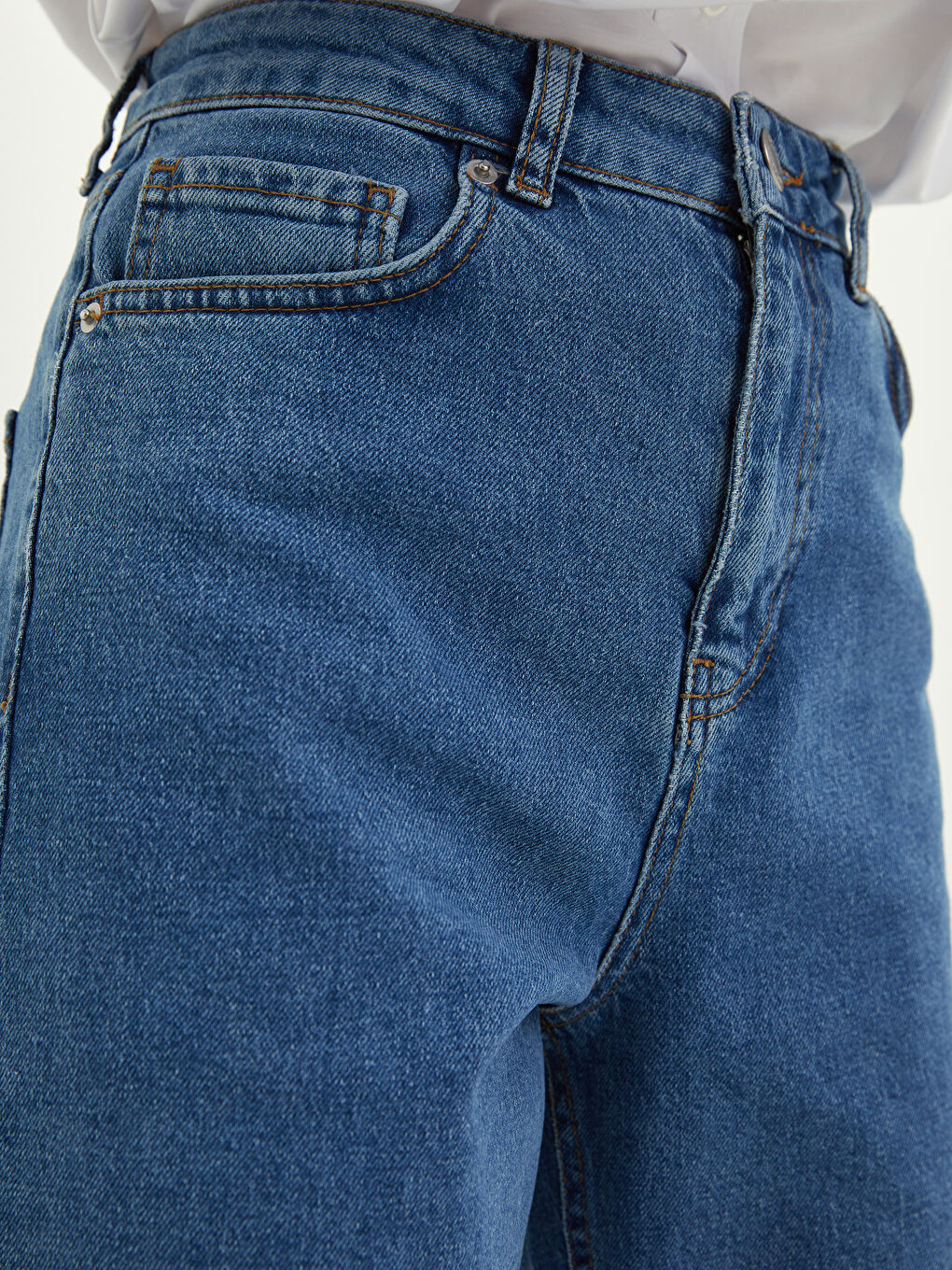 LCW Vision Standart Fit Cep Detaylı Kadın Rodeo Jean Pantolon -W1HK29Z8-507