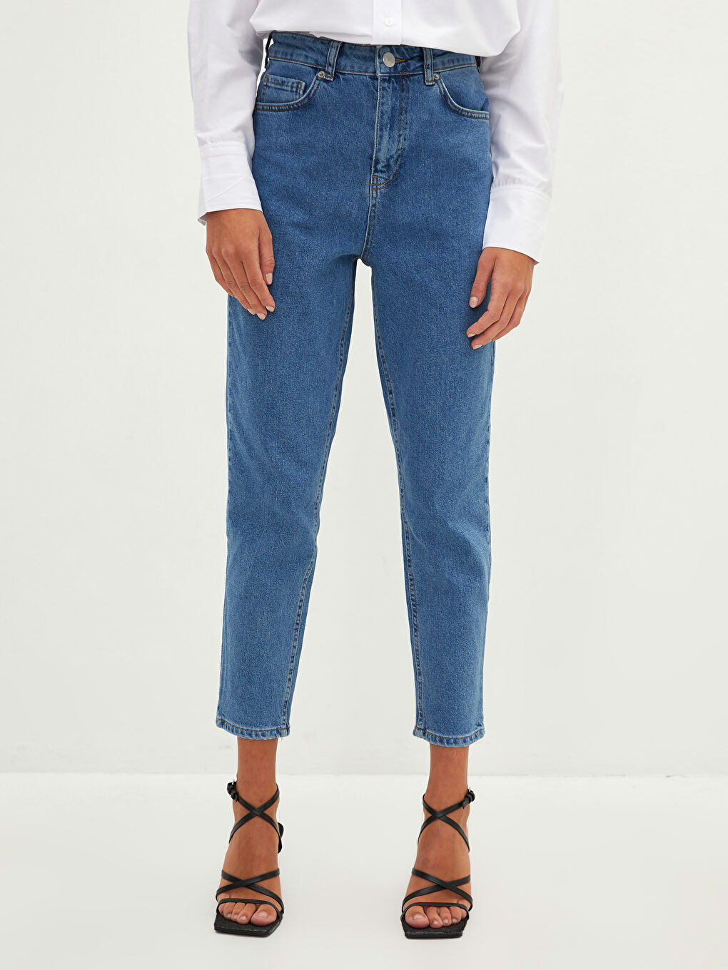 LCW Vision Standart Fit Cep Detaylı Kadın Rodeo Jean Pantolon -W1HK29Z8-507