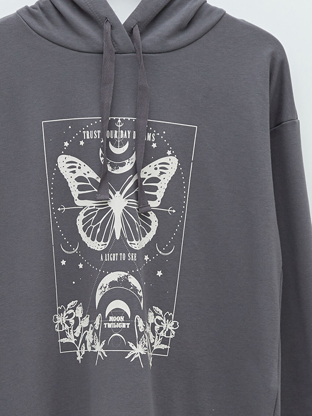 سويت شيرت مطبوع بكم طويل بكابوش للسيدات-7