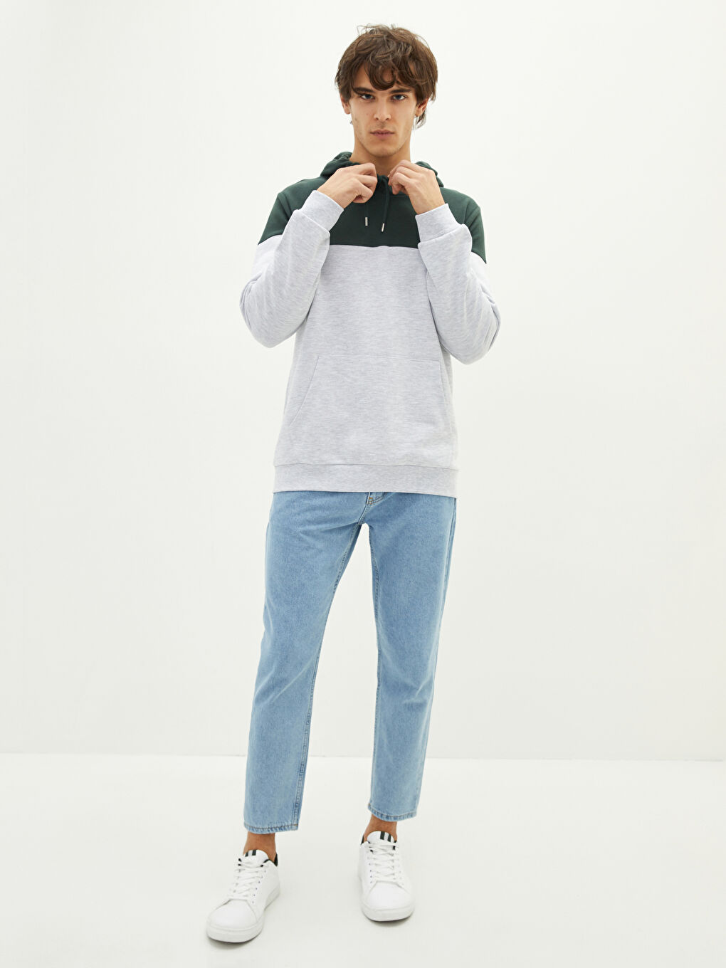 Long Sleeve Color Block Men's Hoodie-2