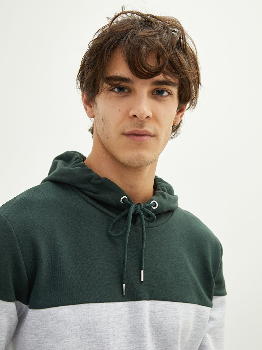 Long Sleeve Color Block Men's Hoodie-3