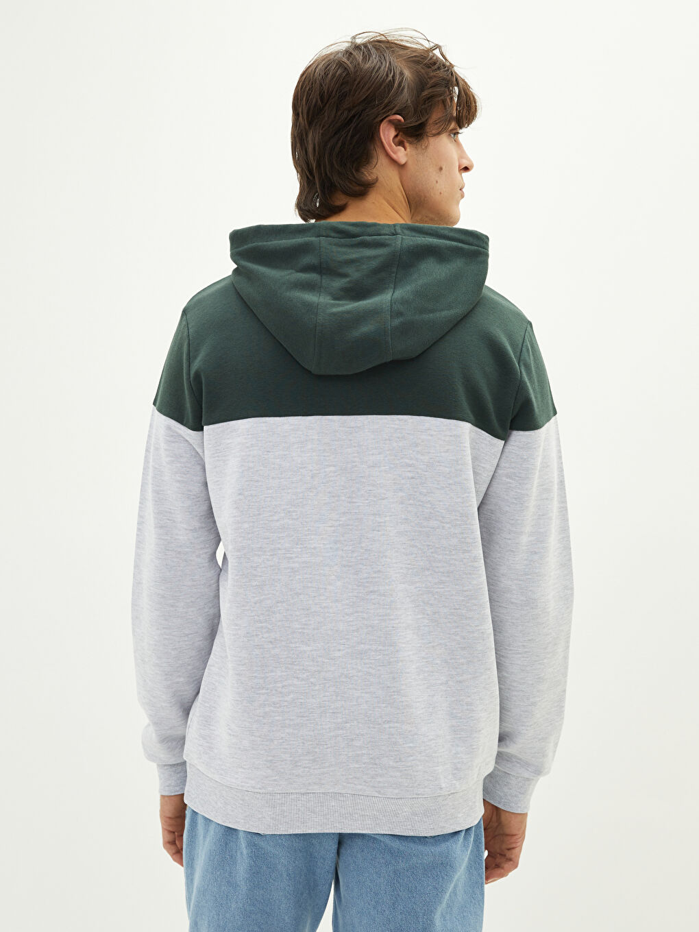 Long Sleeve Color Block Men's Hoodie-4