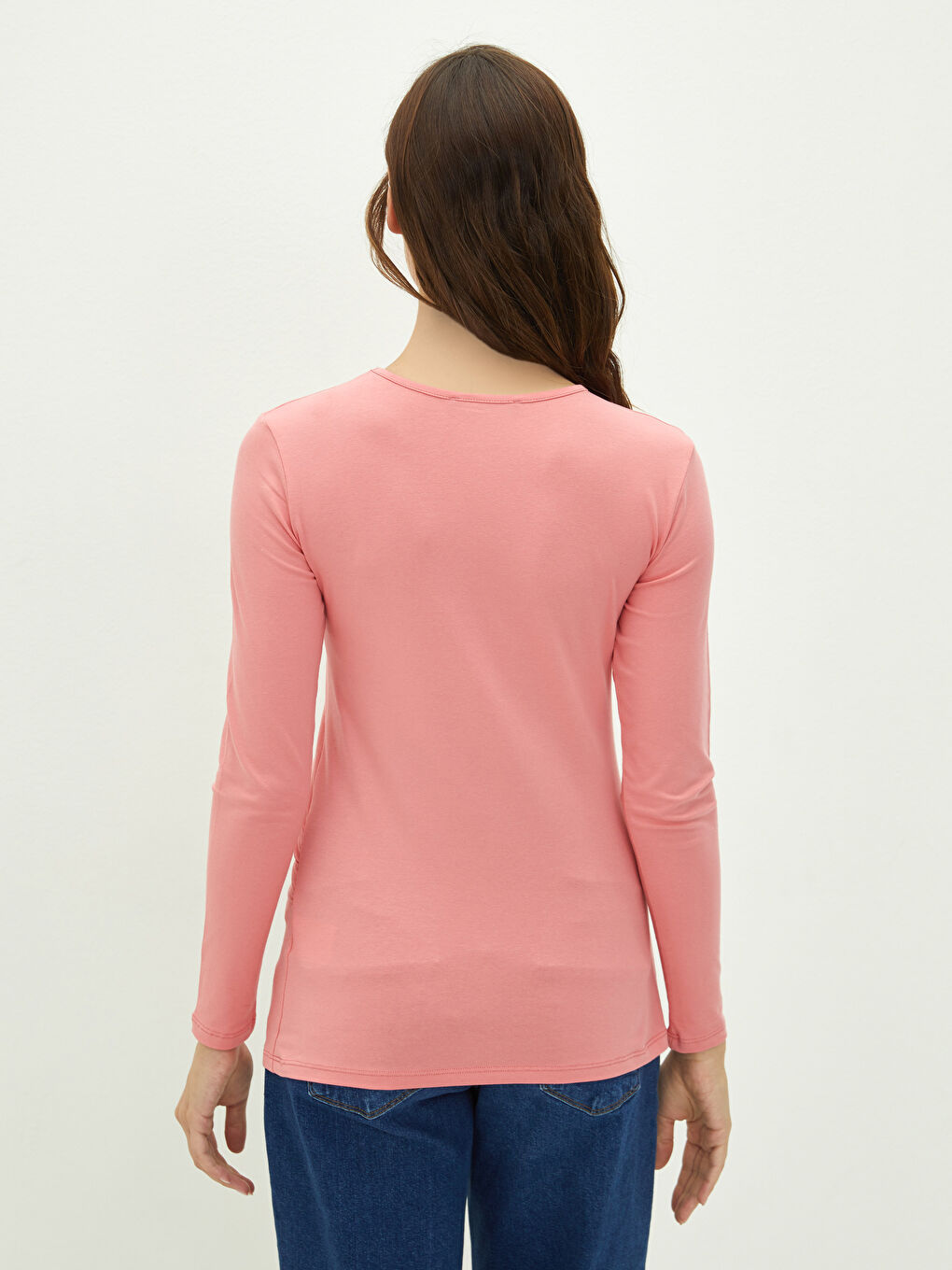 Crew Neck Printed Long Sleeve Maternity T-shirt-4
