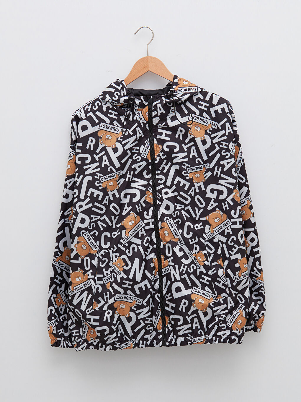 LCW Vision Hooded Printed Long Sleeve Pocket Detailed Women's Raincoat -W1HK99Z8-LQJ