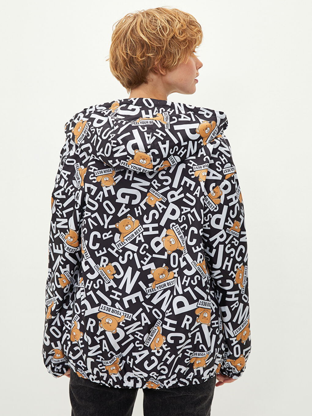 LCW Vision Hooded Printed Long Sleeve Pocket Detailed Women's Raincoat -W1HK99Z8-LQJ