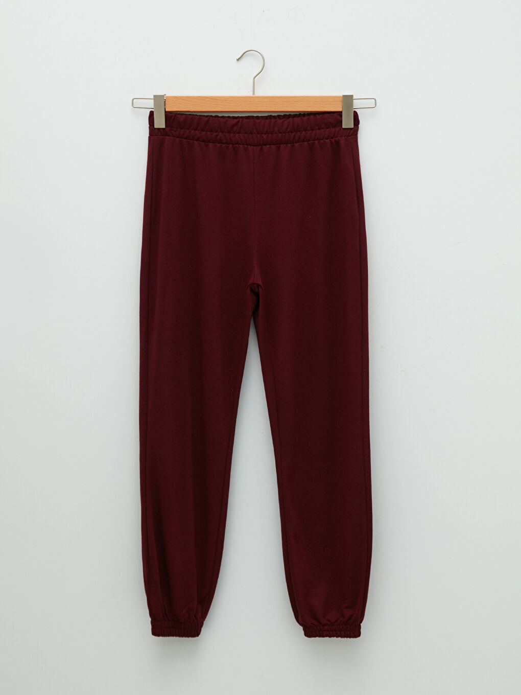 LCW Modest Bordo Kadın Beli Lastikli Düz Jogger Eşofman Altı - 5