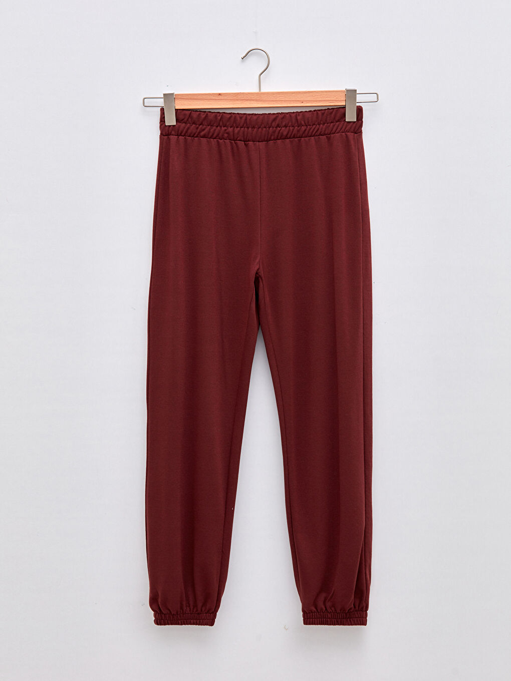 Women's Elasticated Waist Plain Jogger Sweatpants-4