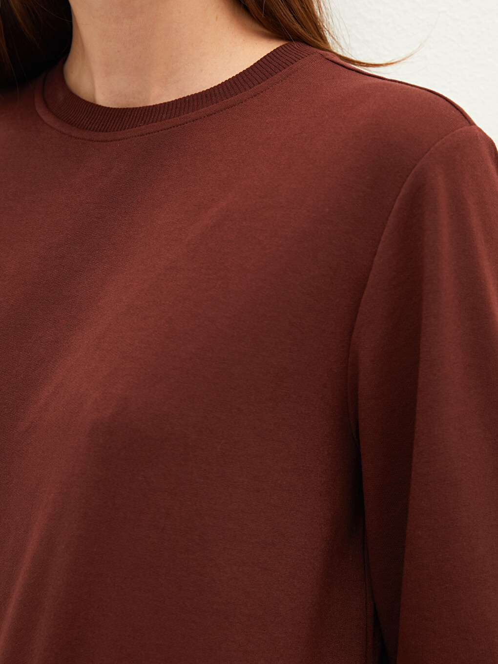 Tunique Sweatshirt à Manches Longues et Col Rond pour Femmes-3