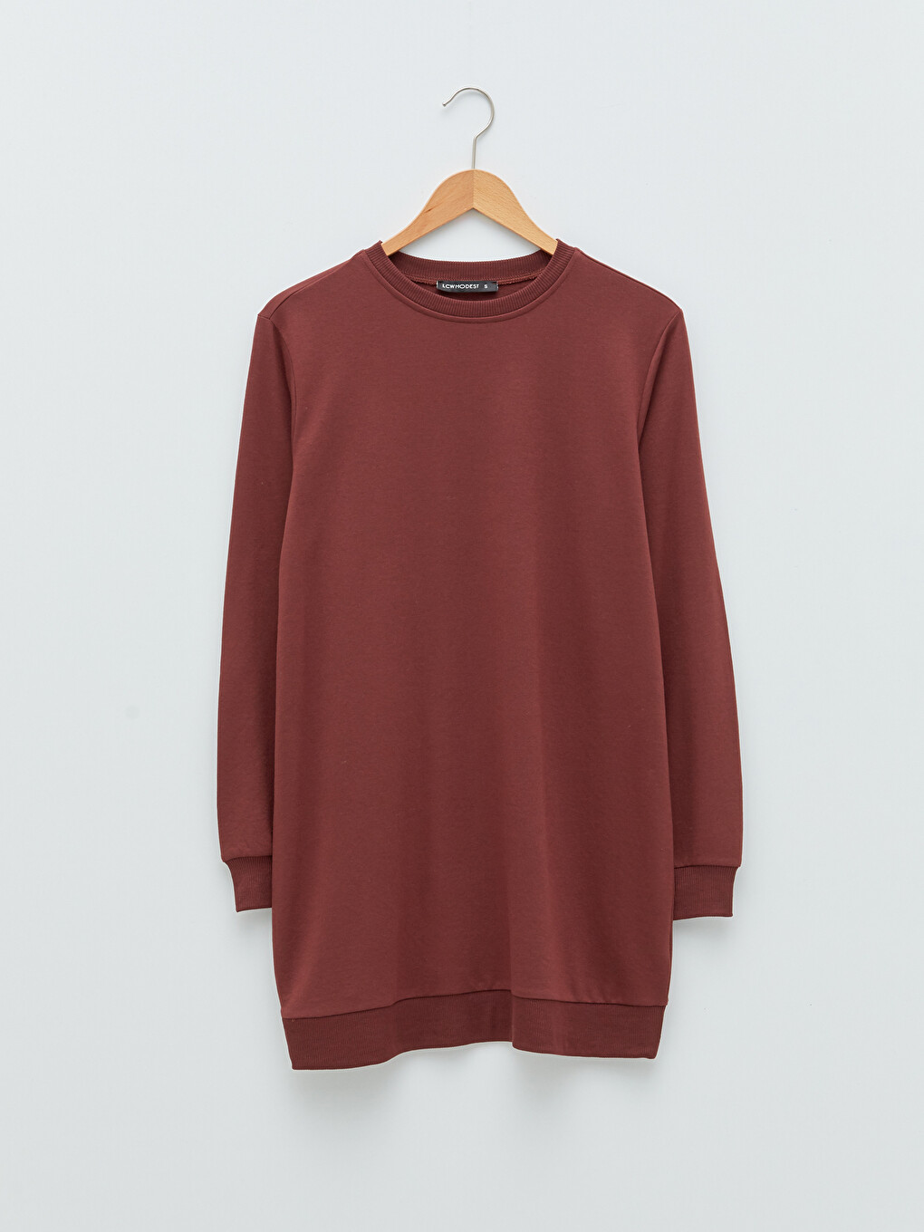 Tunique Sweatshirt à Manches Longues et Col Rond pour Femmes-5