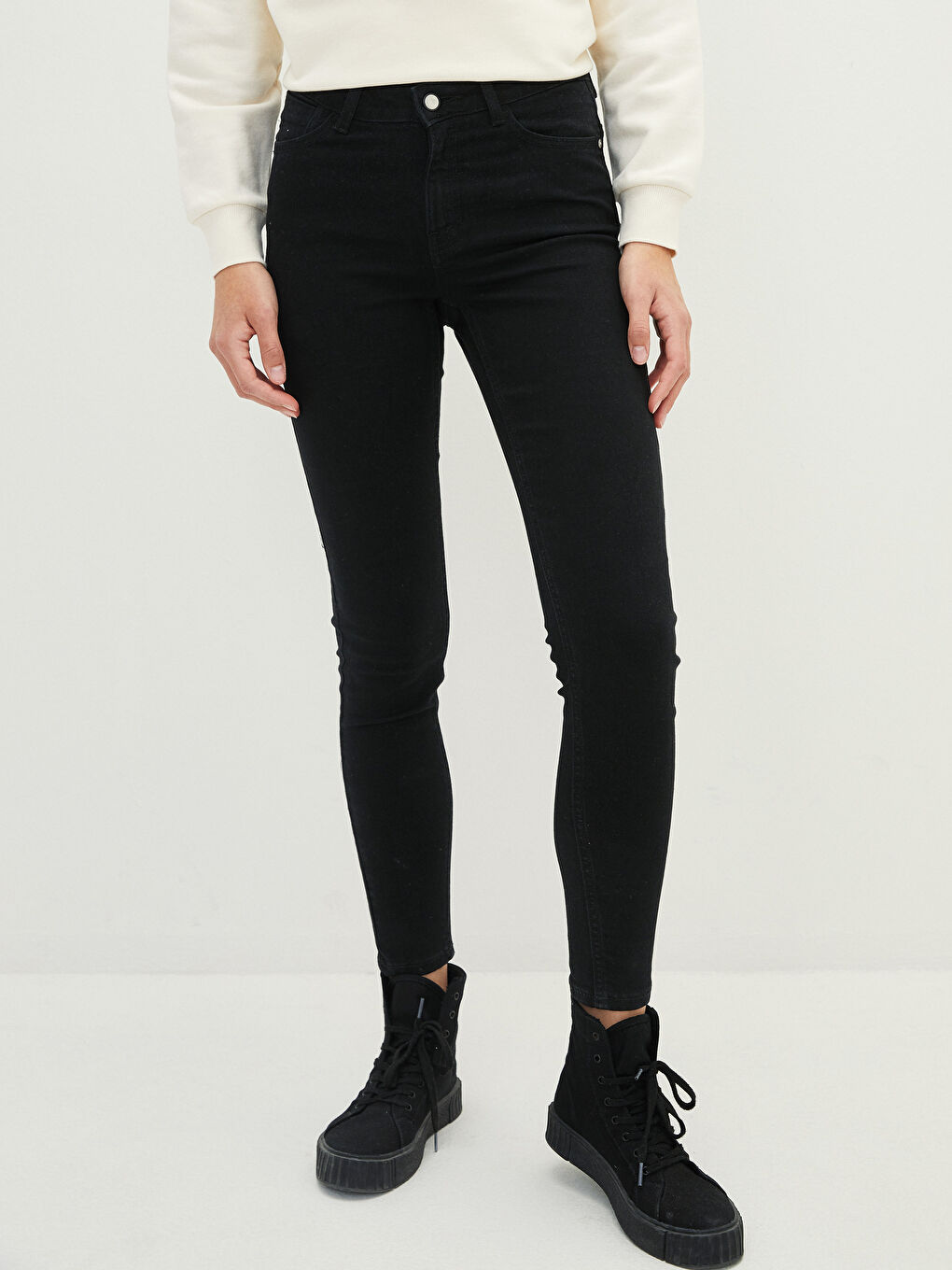 LCW Jeans Normal Waist Mercury Skinny Fit Pocket Detailed Rodeo Women's Jean Pants -W1HL05Z8-327