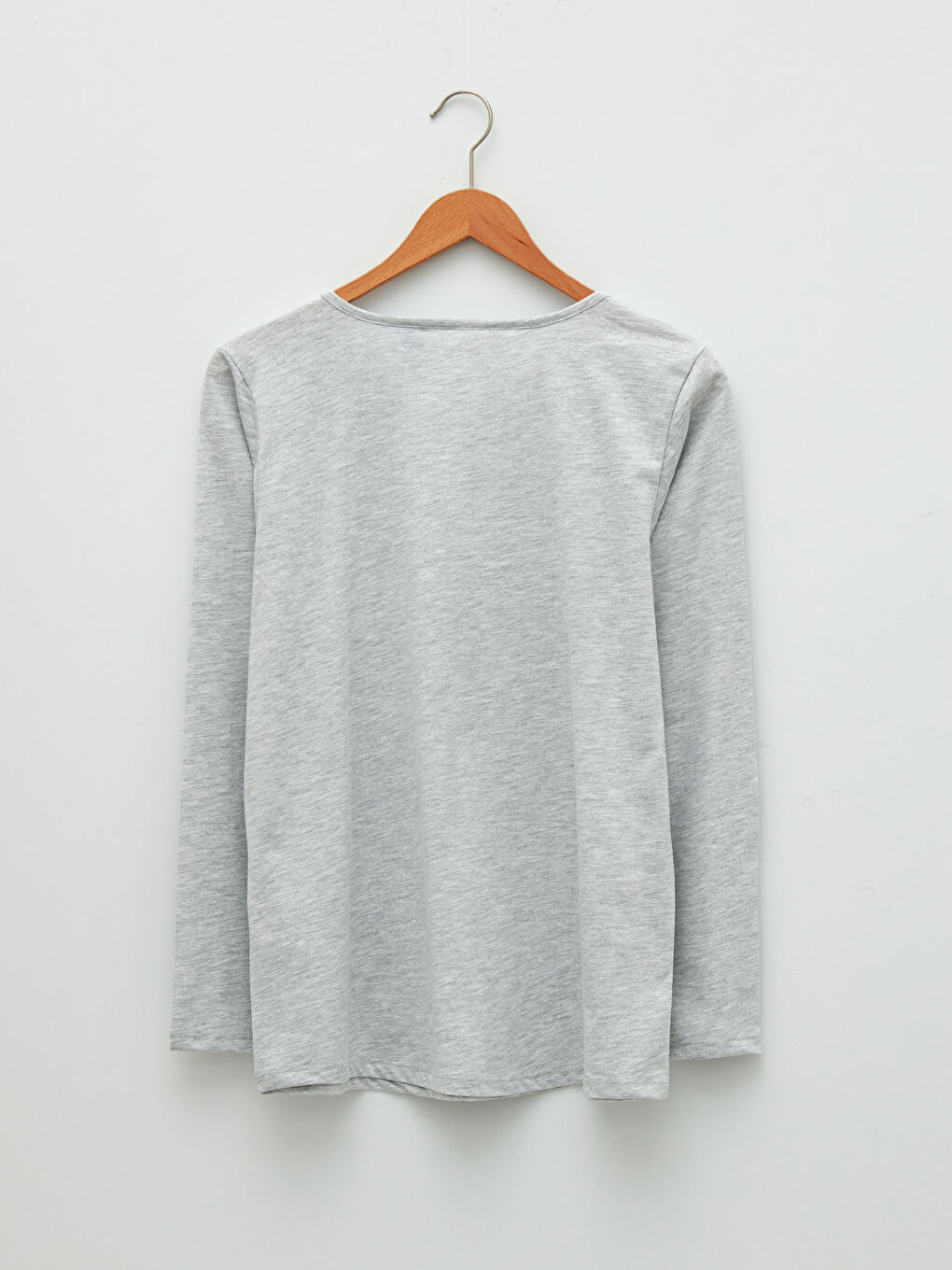 Rundhalsausschnitt Bedrucktes Langarm Baumwolle Damen-Pyjama-Set-8