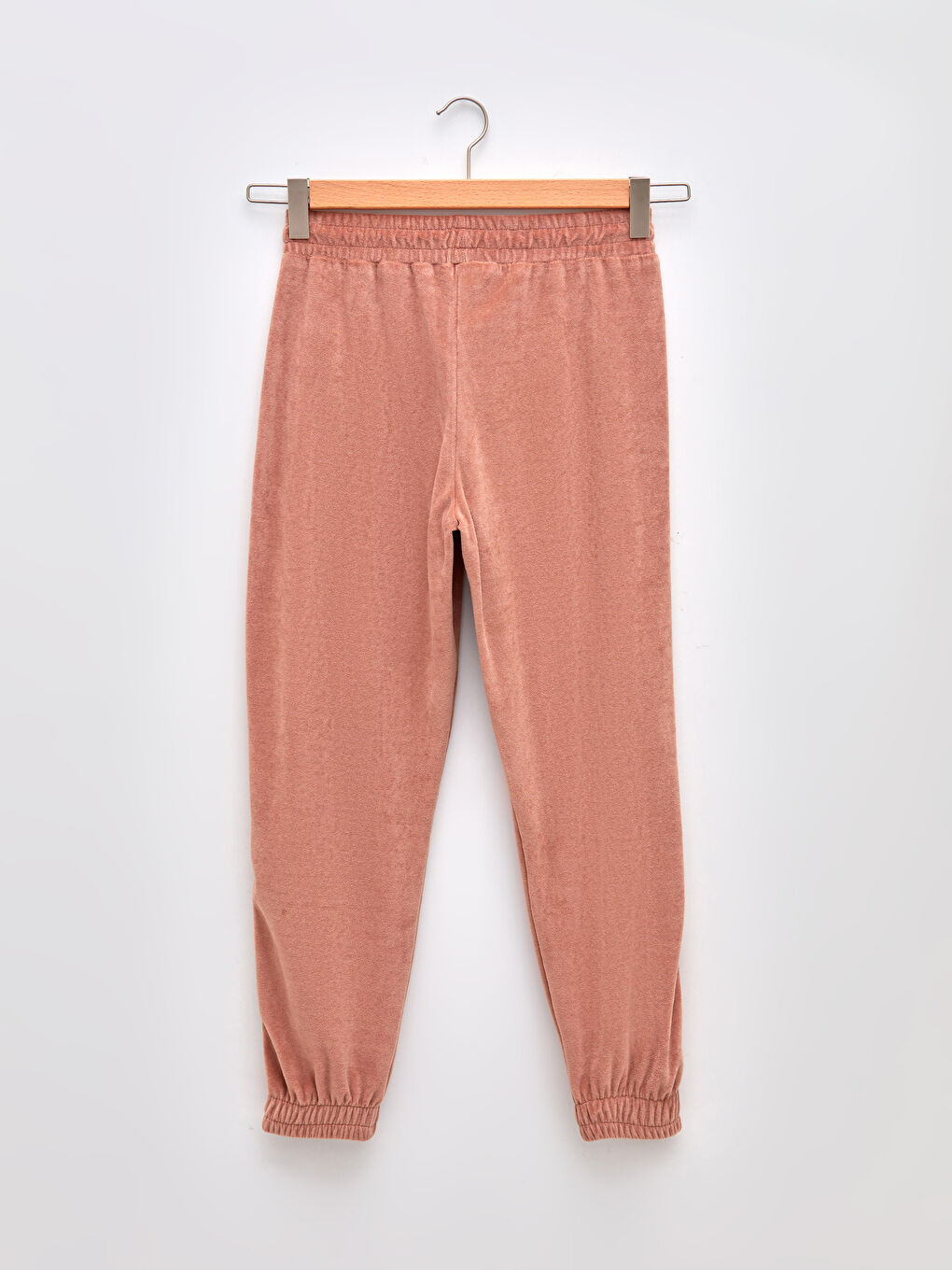 Elastic Waist Plain Velvet Women's Sweatpants-6