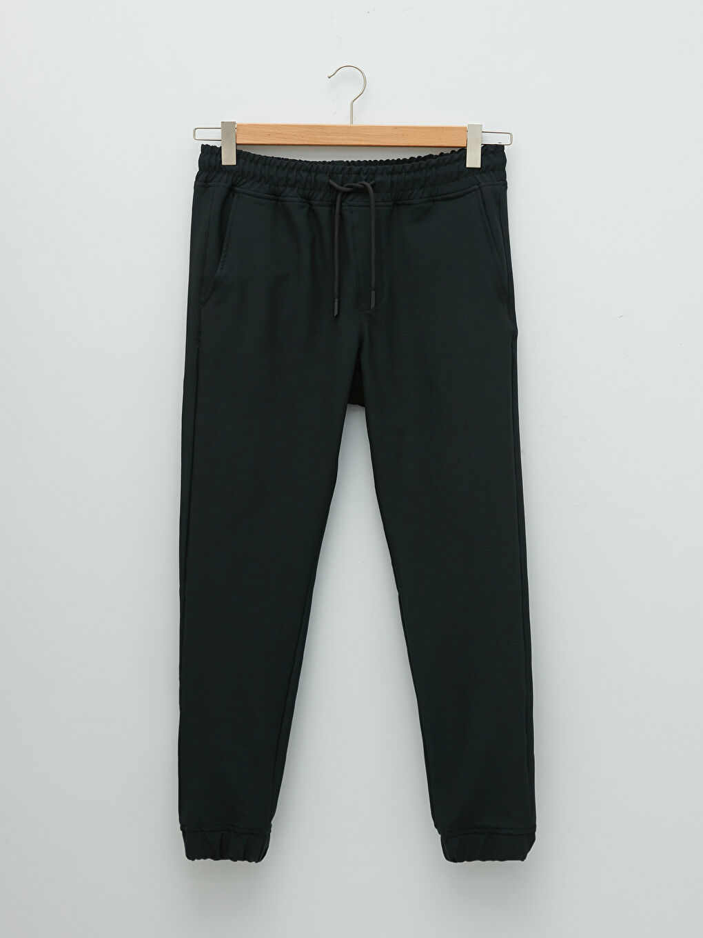 Siyah Slim Fit Erkek Jogger Pantolon-5