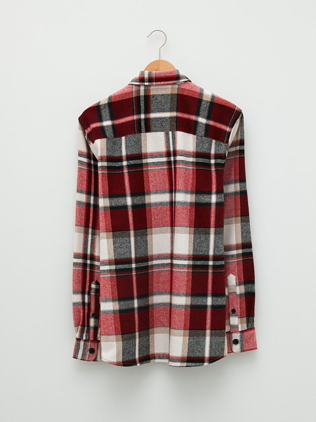 Regular Fit Long Sleeve Plaid Men's Flannel Shirt Jacket-6