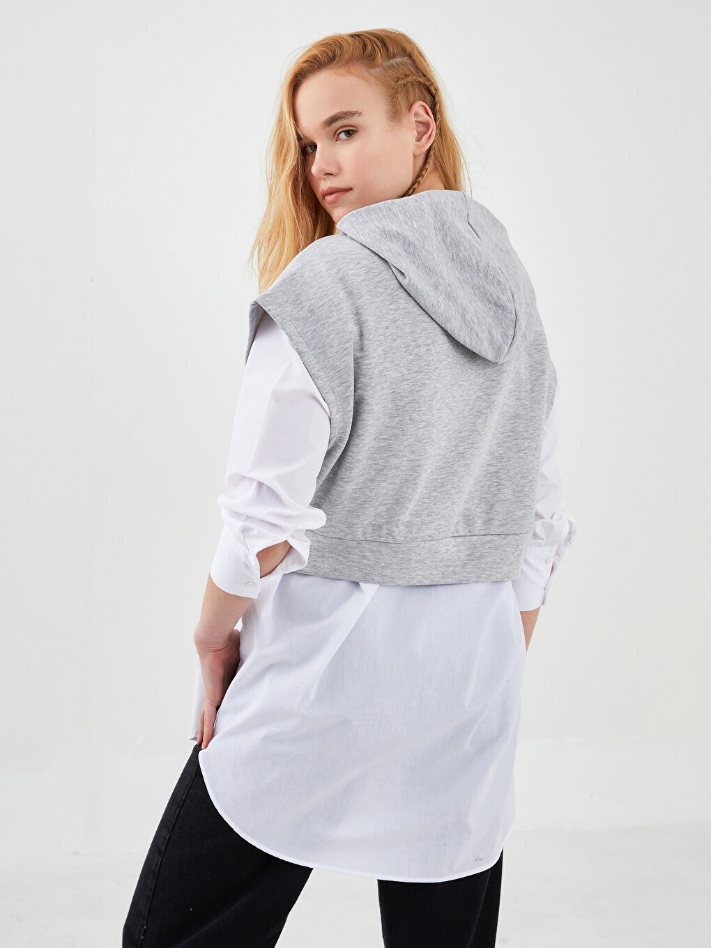 XSIDE Hoodie Gossip Girl Printed Short Sleeve Women's Sweatshirt -W1HL74Z8-LAL