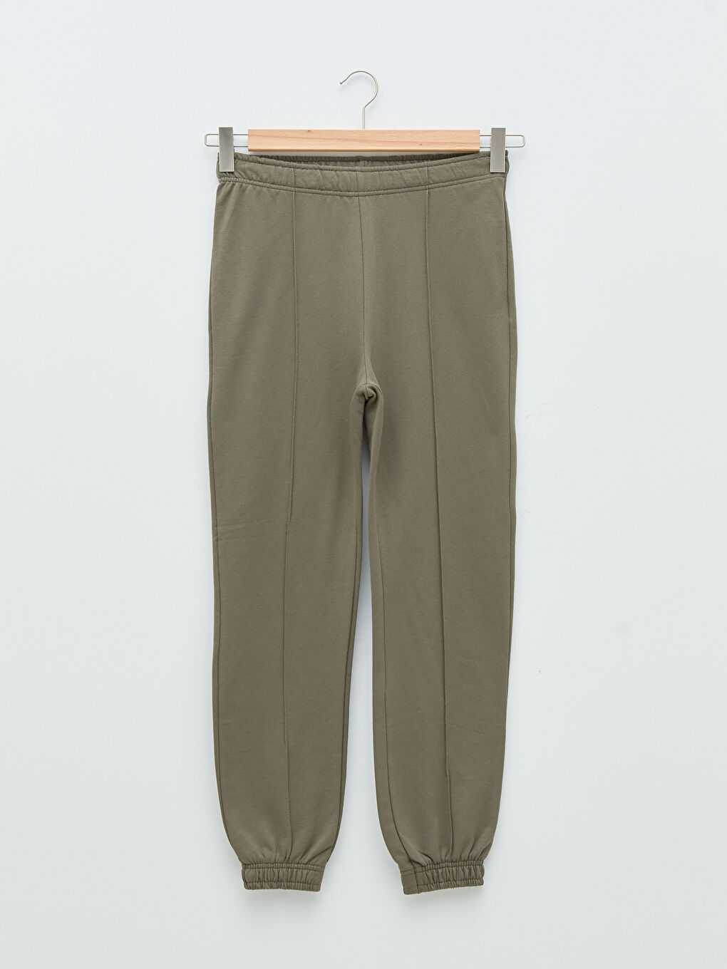 Women's Elasticated Waist Plain Jogger Sweatpants-4