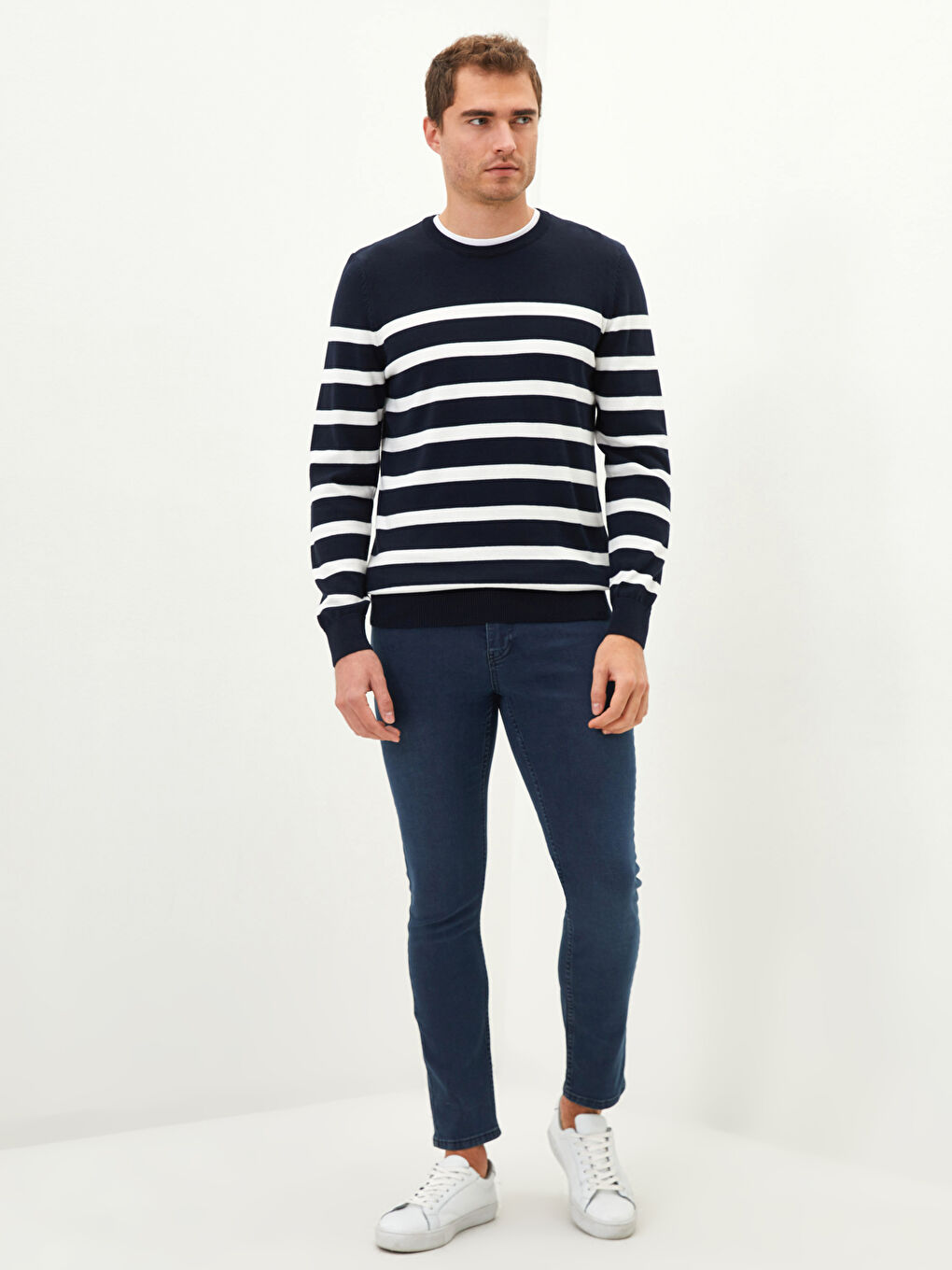 İndigo Slim Fit Erkek Jean Pantolon-1