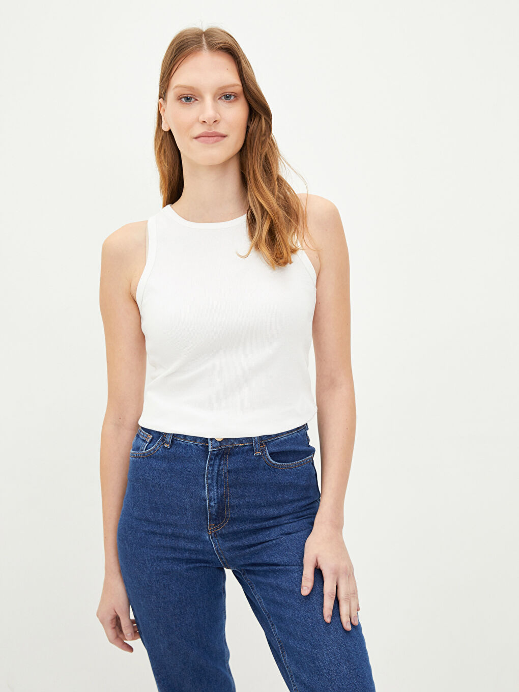 Crew Neck Sleeveless Plain Camisole Women Athlete 2 Pack-1