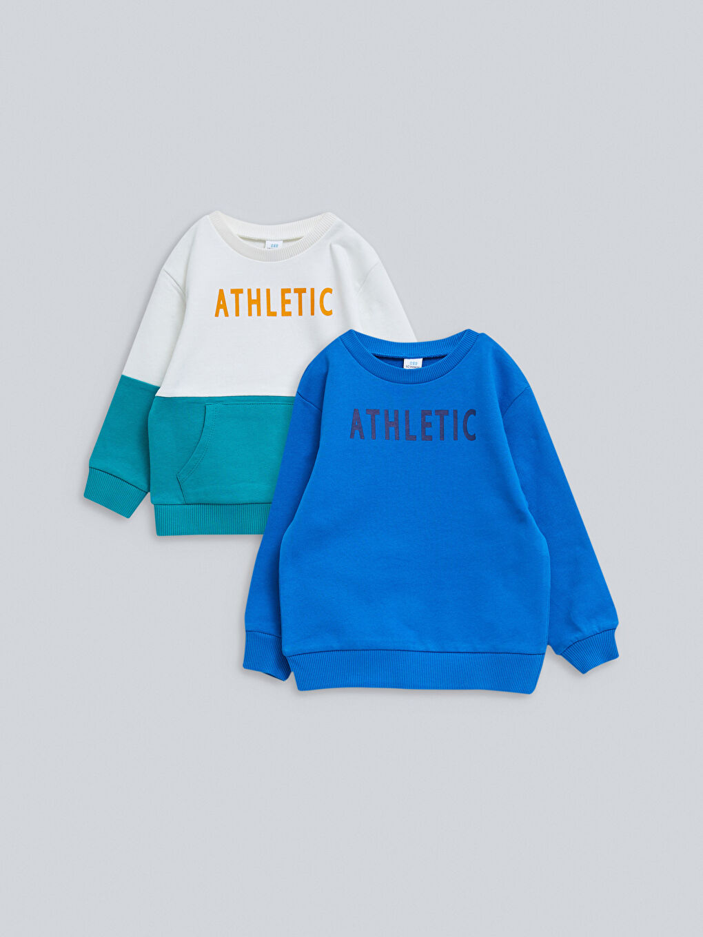 Crew Neck Long Sleeve Printed Baby Boy Sweatshirt 2-Pack