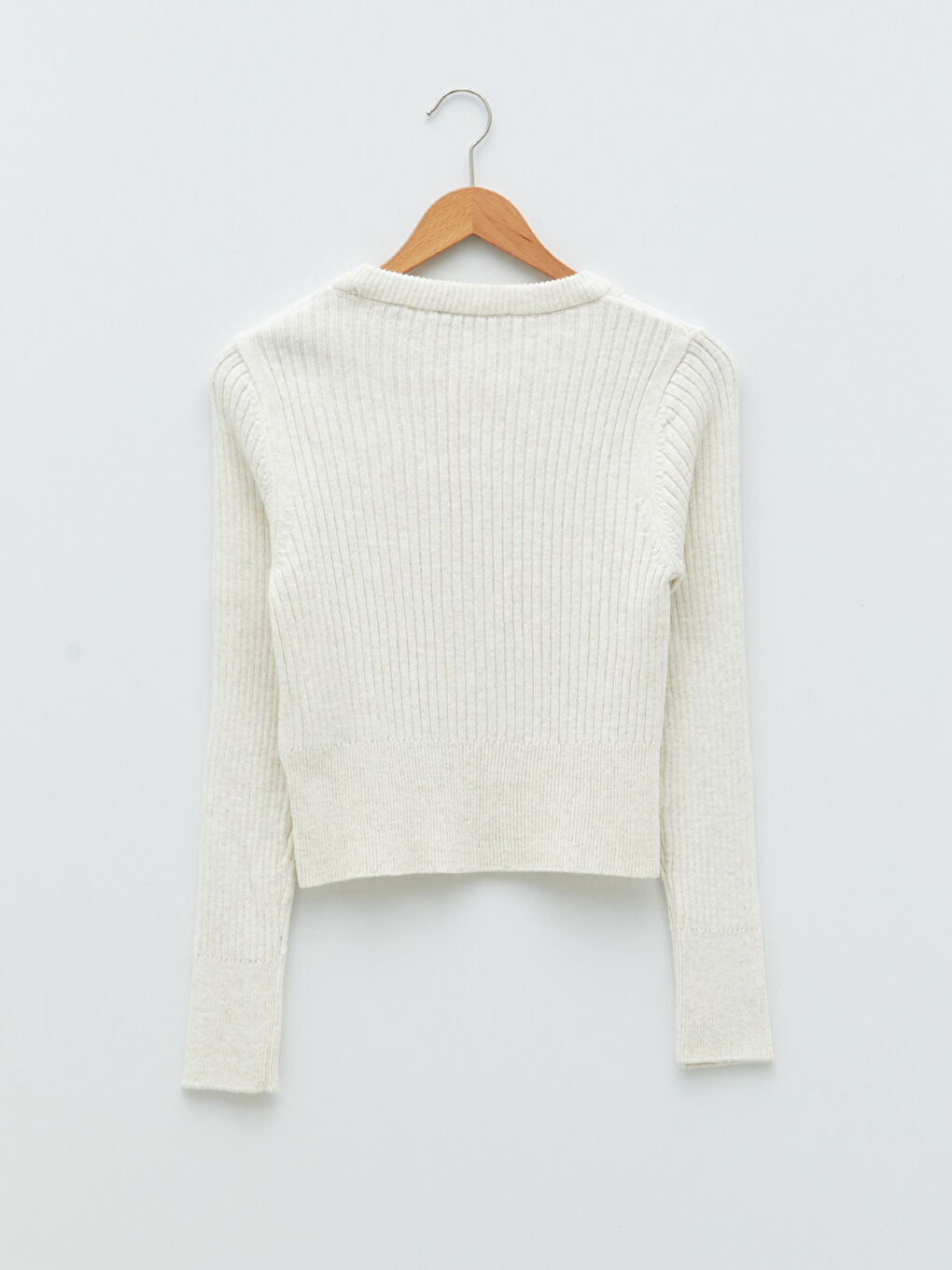 LCW Vision Crew Neck Plain Long Sleeve Women's Knitwear Sweater -W1HM48Z8-D4N
