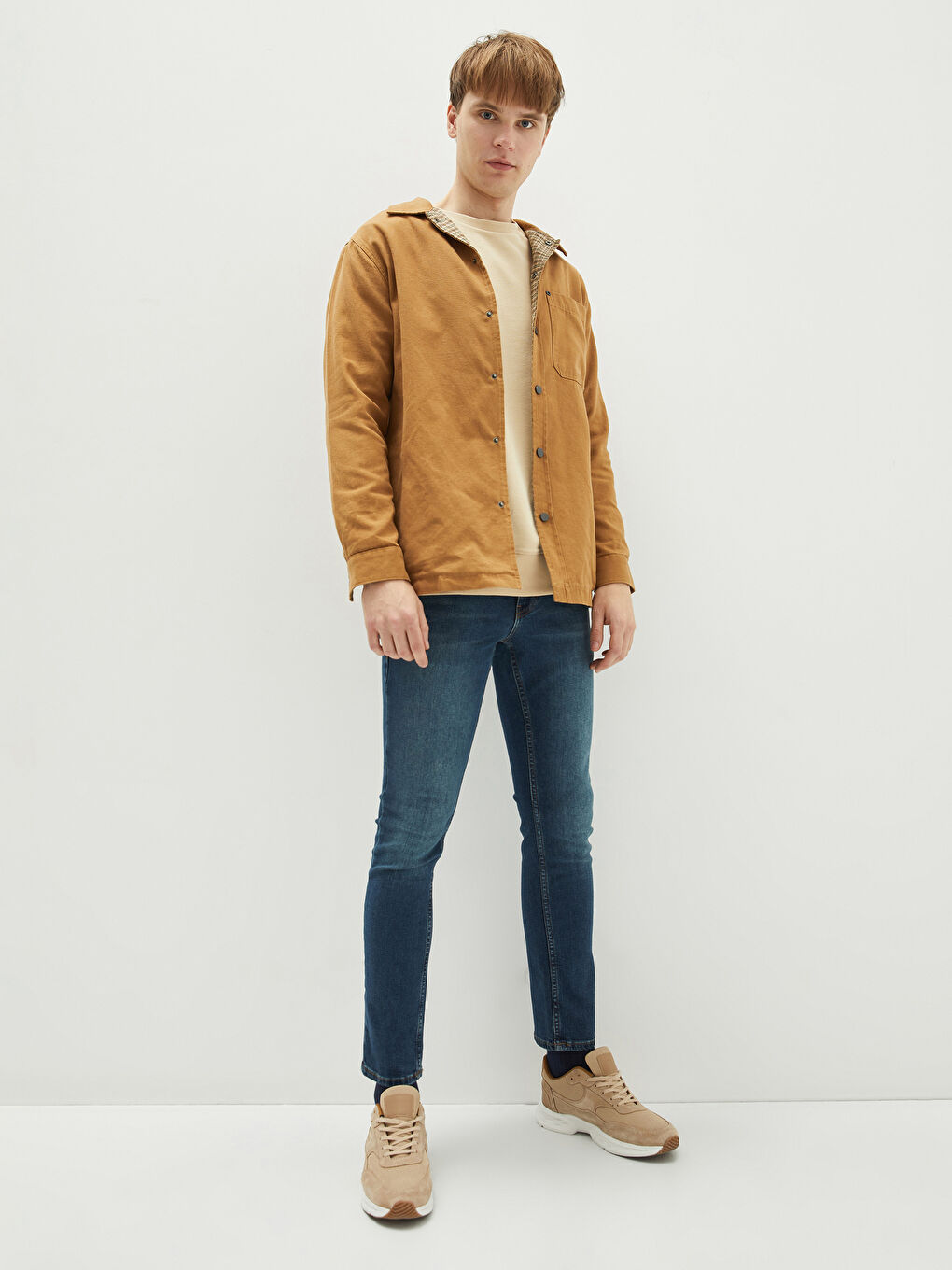 Chemise Oxford Oversize à Manches Longues pour Hommes-1