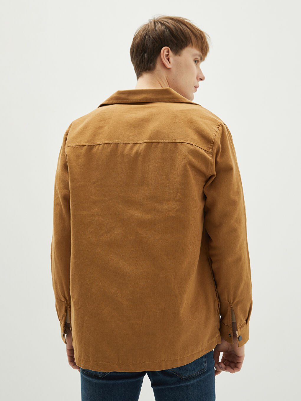 Chemise Oxford Oversize à Manches Longues pour Hommes-4