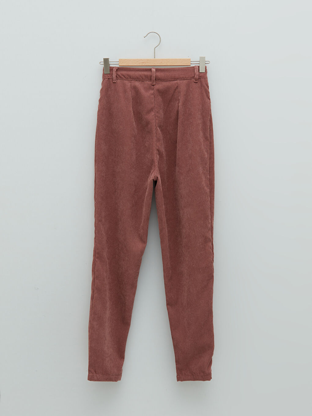 LCW Vision Regulär Geschnittene Samt-Damenhose mit Taschen -W1HM65Z8-S0P