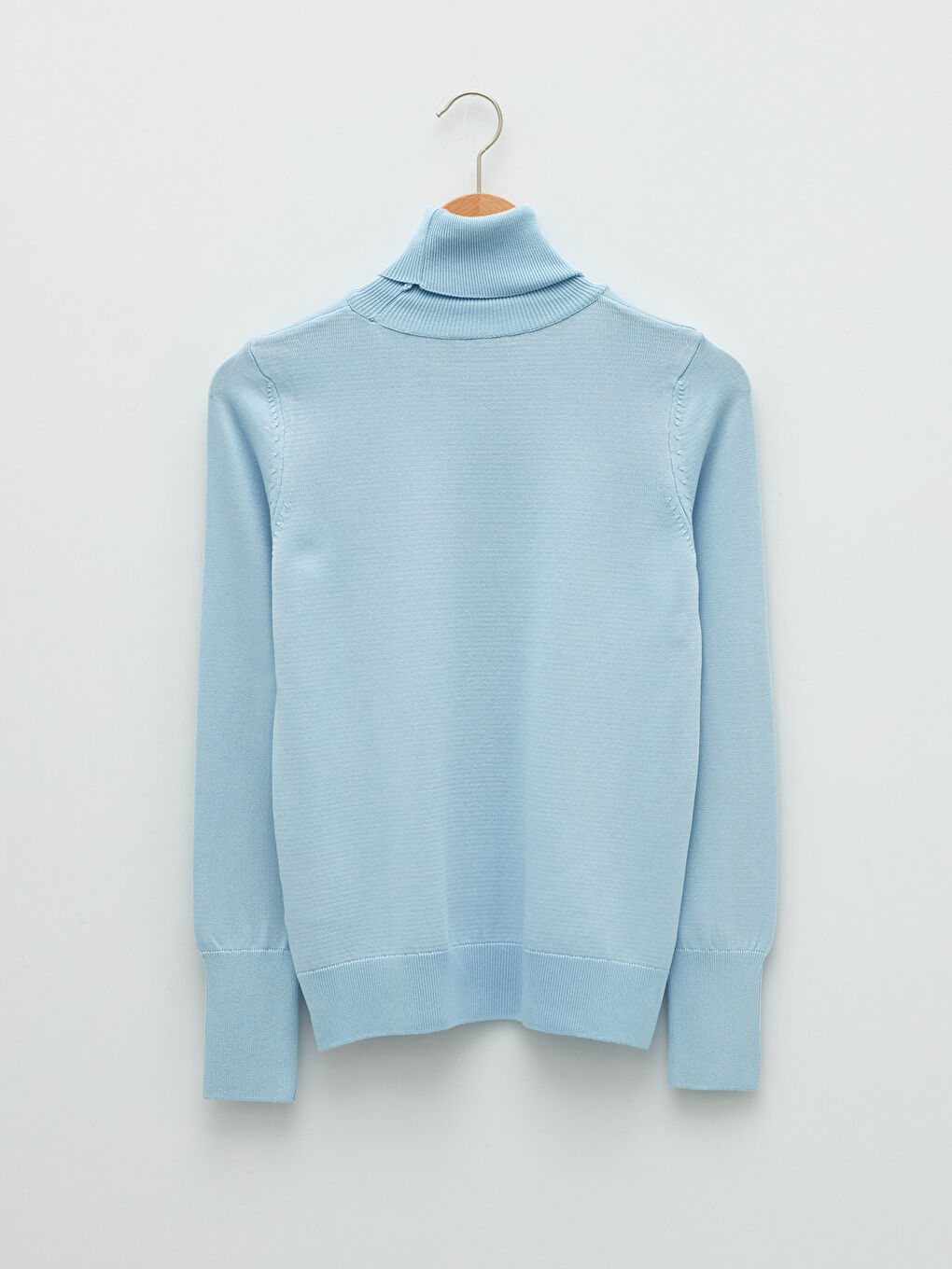 Turtleneck Plain Long Sleeve Women's Knitwear Sweater-7