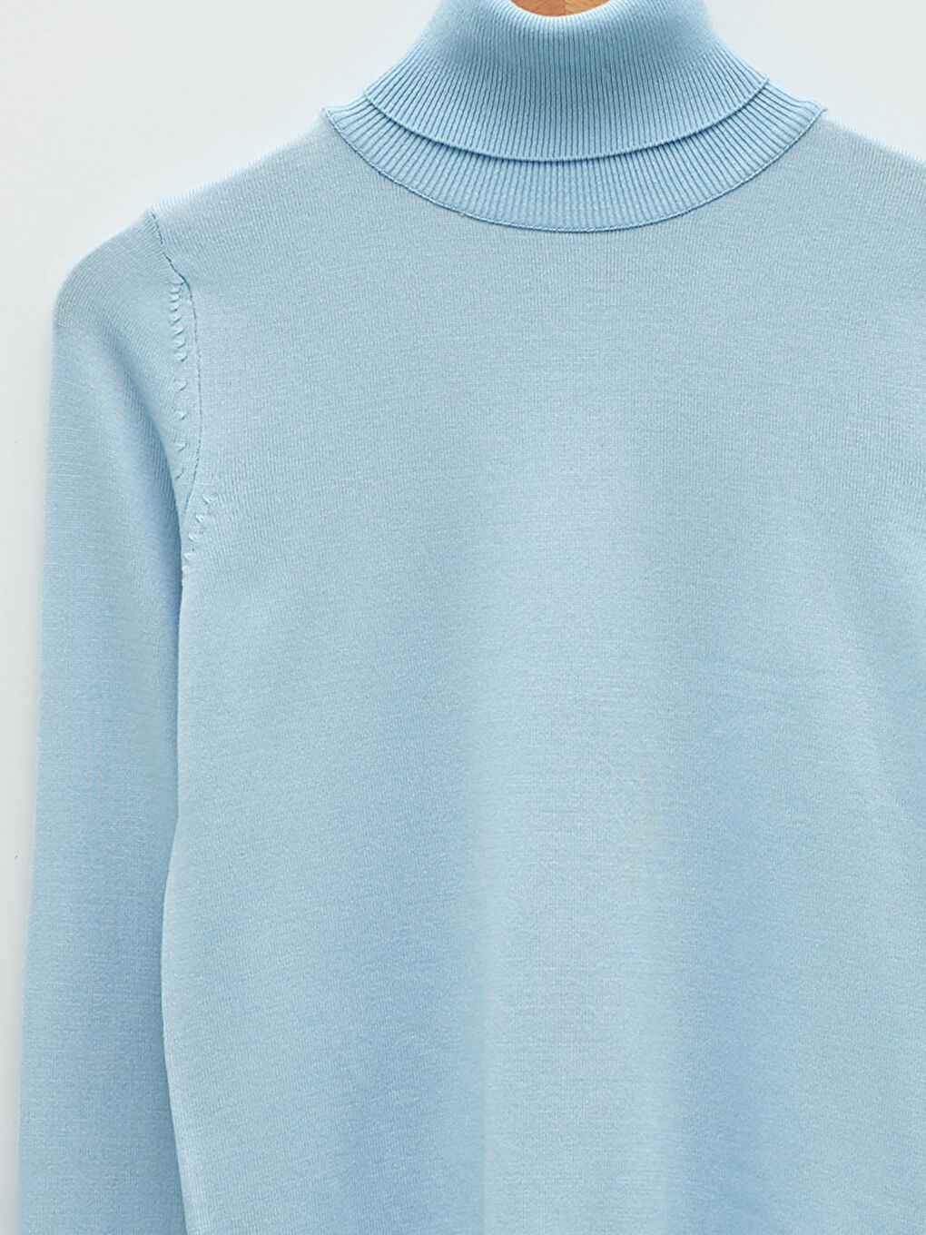 Turtleneck Plain Long Sleeve Women's Knitwear Sweater-8