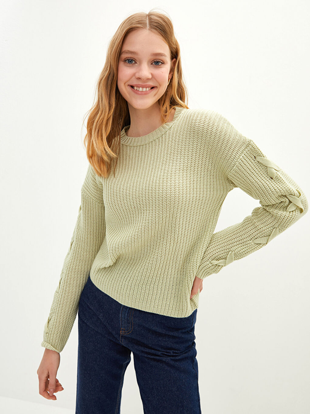 Žena ZELENA Džemper -1